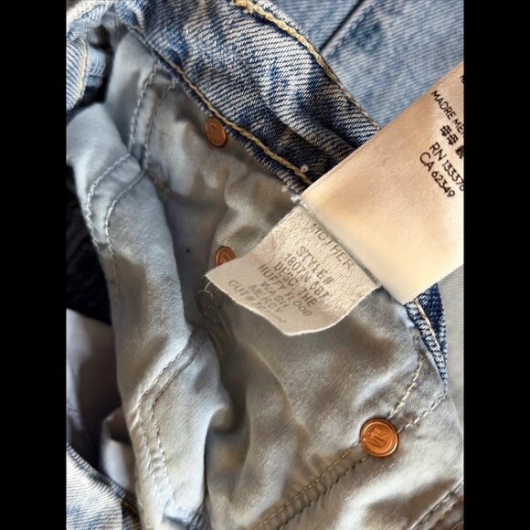 Mother Jeans 26 Womens Blue Huffy Flood High Rise Rigid Denim Light Wash - Picture 10 of 12